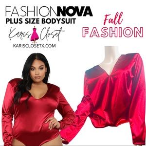 🌟NWT🌟Always Sleek Snap Plus Bodysuit Burgundy